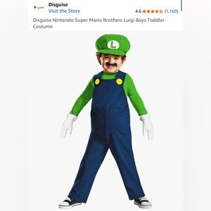 NEW- Toddler Size 3-4T Luigi Costume